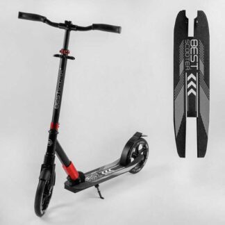 Самокат алюминиевый "Best Scooter" 11391 (2) колеса PU, d переднего колеса - 230мм, d заднего колеса - 215мм, 1 амортизатор