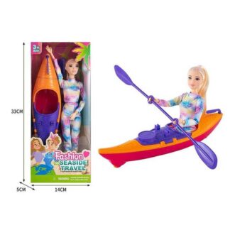 Кукла ST 55669-9 (120/2) высота 30 см, какяк с веслом,