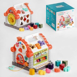 Музыкальный домик 16180 (18) "WToys", ОЗВУЧИВАНИЕ УКРАИНСКОЙ МОВОЮ, подсветка, звуки, 8 песен, сортер, счета,