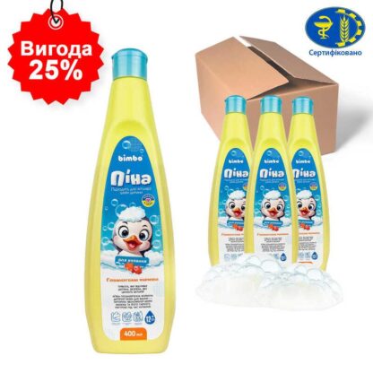 Ар Пена для купания 25806 ЦЕНА ЗА 8 ШТУК В БЛОЦЕ (1) "Bimbo", 400мл, гипоаллергенная