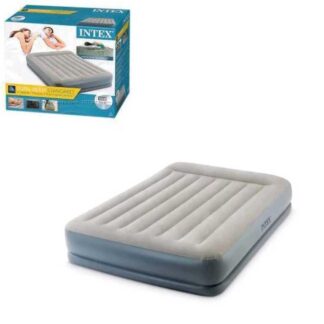 Intex Велюр матрац 64118 ND (2) 152х203х30см, вбудований електронасос, двоспальний