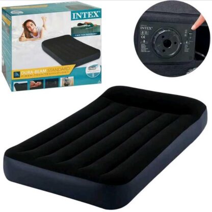 Intex Велюр матрац з підголовником 64146 ND (3) 99х191х25см, із вбудованим насосом 220 V, одномісний, максимальне наван Intex 25см