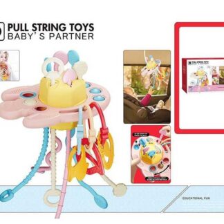 Брязкальце N 1654 Штрих=240052 (72) “Космічна ракета”, Pop it, пальчикова гра, прорізувач, шнурочки, підвіски, в коробці