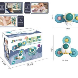 Брязкальце-спінер 32 B (120/2) “Космос”, 2 штуки, присоска, в коробці
