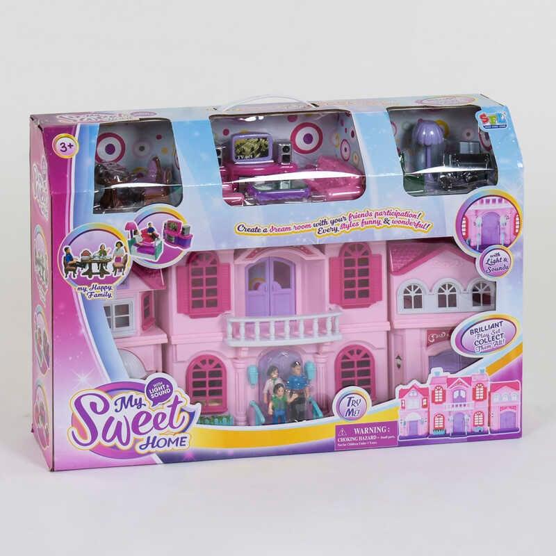 Будиночок ляльковий 16427 з меблями та фігурками, світло, звук, в коробці