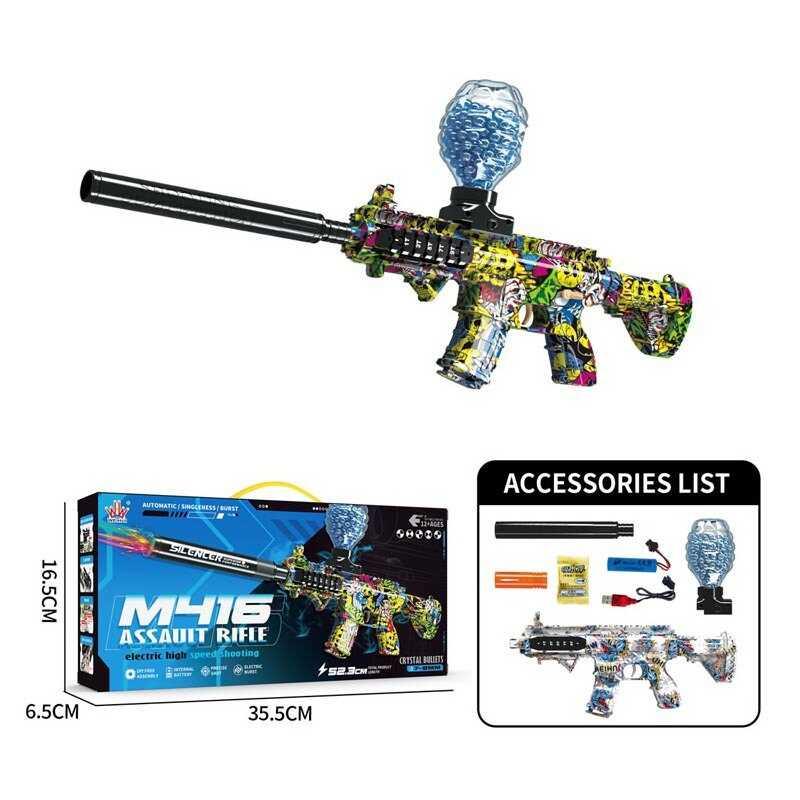 Автомат WH 08-2 акумулятор 3.7 V, автоматичний та механічний принципи роботи, стріляє орбізами, в...