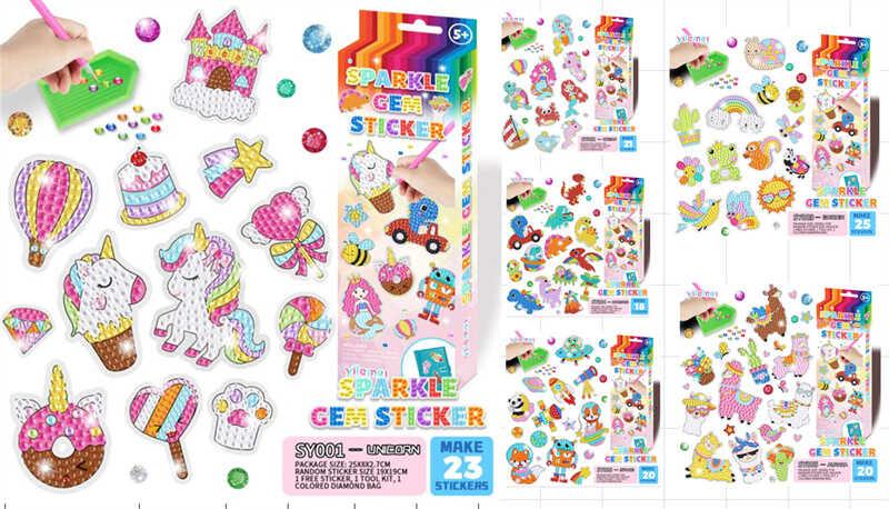 Алмазна мозаїка C 64272 23 наліпки, алмази, тарілочка, стилус, віск, ВИДАЄТЬСЯ МІКС ВИДІВ, в коробці