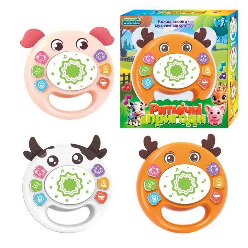 Барабан музичний 84480 "WToys" 3 види, ОЗВУЧУВАННЯ УКРАЇНСЬКОЮ МОВОЮ, "Ритмічні пригоди", казки,...