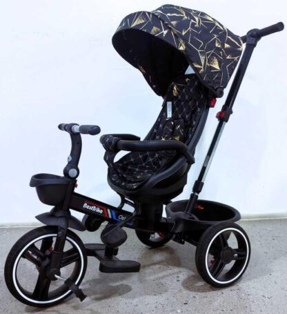 Велосипед 6390 – 16-098 BestTrike "Oscar" (1) ПОВОРОТНЕ СИДІННЯ, КЕРМО СКЛАДАЄТЬСЯ, КОЛЕСА З ПРОГУМОВАНИМ PU, КОШИК, ТЕЛЕСКОПІЧНА