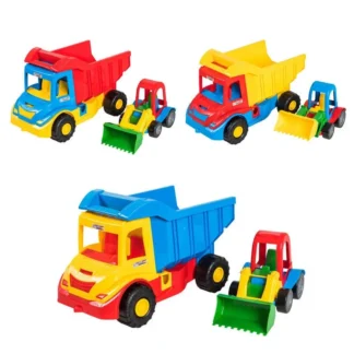 Гр Вантажівка з трактором "Multi truck" 39219 (5) 3 кольори, "Tigres", в сітці