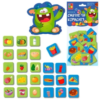 Гр Гра магнітна "Смачне та корисне" (укр) VT 5900-06 (5)  "Vladi Toys", 24 магніти, у пакеті