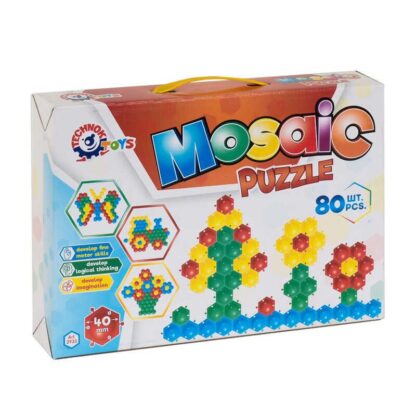 Гр Мозаїка-пазли "Килимок" 2933 80 ел. (15) "Technok Toys", 80 елементів, розмір деталі - 4 см,