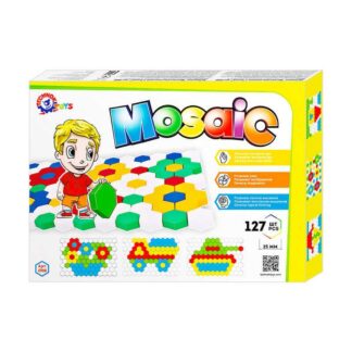Гр Мозаїка No3 0908 (10) "Technok Toys", 127 елементів, розмір деталі — 4 см, ігрове поле, у коробці