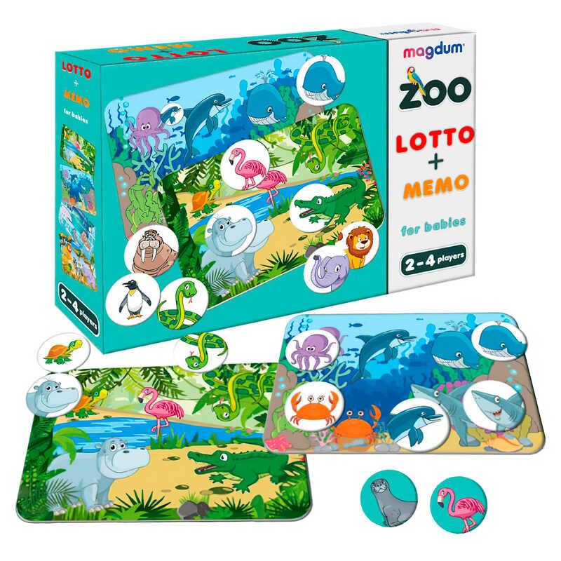 Гр Гра настільна розвиваюча ME5032-21 EN "Лото+мемо Зоопарк" "Ludum"