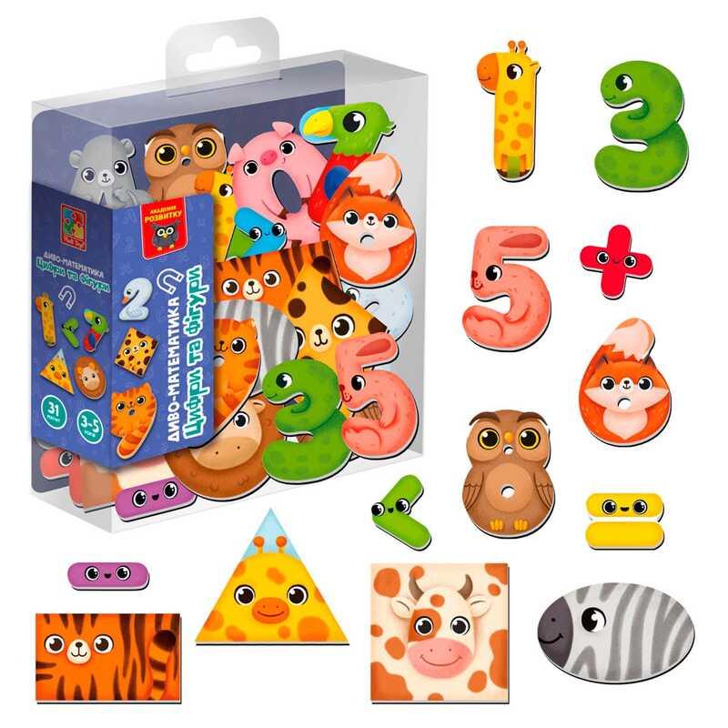 Гр Гра розвиваюча магнітна "Диво-математика. Цифри та фігури" - VT5411-19 "Vladi Toys"