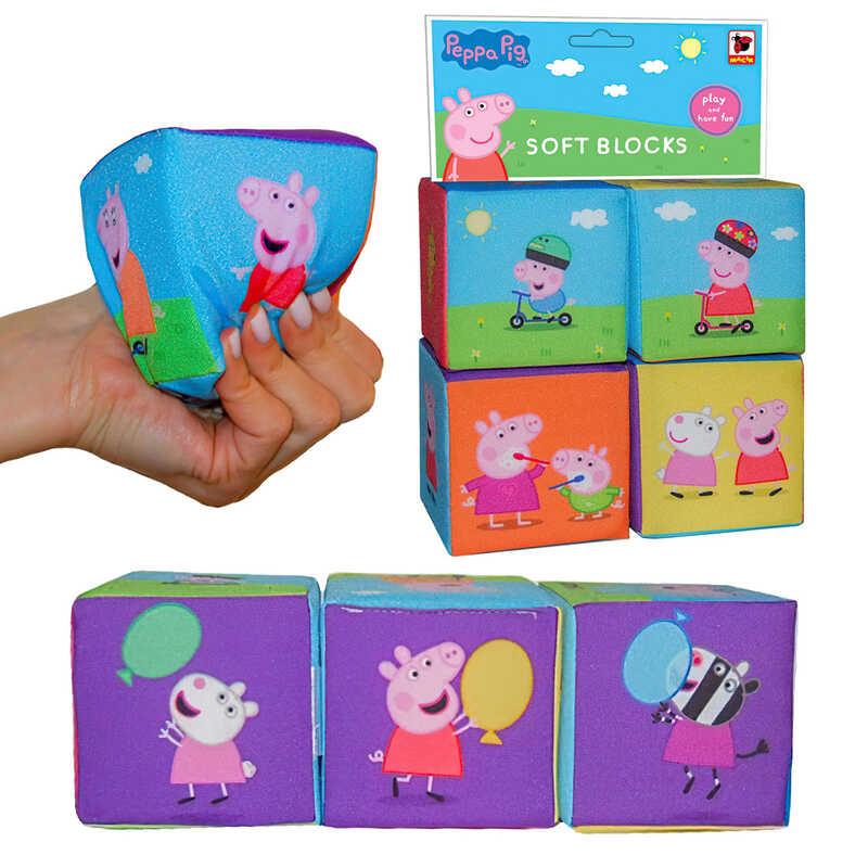 Гр Набор MC 080602-01 кубиков "Свинка Пеппа" 4 шт (30) "Масік"