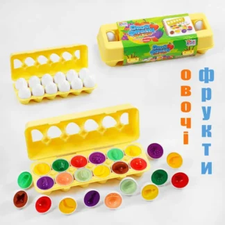 Гр 3D сортер "Овочі та фрукти" 48666 (18) "4FUN Game Club", "Яєчний лоток", 12 штук в коробці