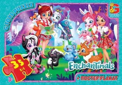 Пазлы 35 эл. "G-Toys" "Enchantimals" EA 200