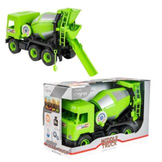Гр Авто "Middle truck" бетонозмішувач (4) 39485 (св. зелений) в коробці "Tigres"