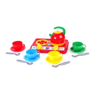 Гр Кухня "Галинка 3" 1585 (16) "Technok Toys", плита, чайний набір на 4 персони, чайник, в пакеті