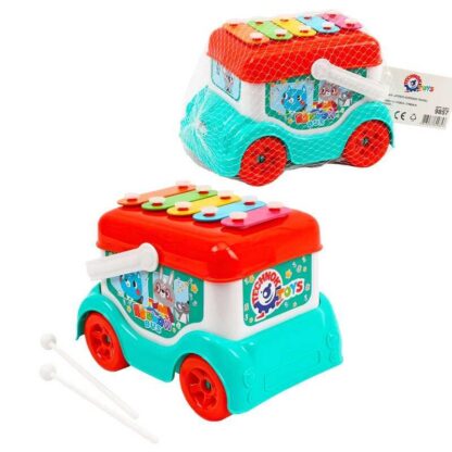 Гр Автобус-ксилофон 9857 (6) "Technok Toys", у сітці