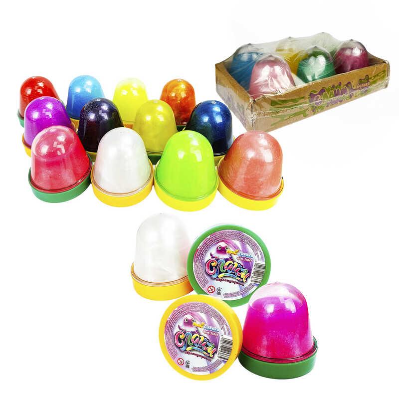 Ар Перламутровый слайм конус 51041 (1) "Пани Булька", ЦИНА ЗА 6 ШТ В БЛОЦЕ, 100 г, ароматизированный, 12 цветов, МИКС