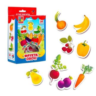 Гр Набор магнитов "Мой маленький мир. Фрукты, Овощи" (18) VT3106-11 укр "Vladi Toys"