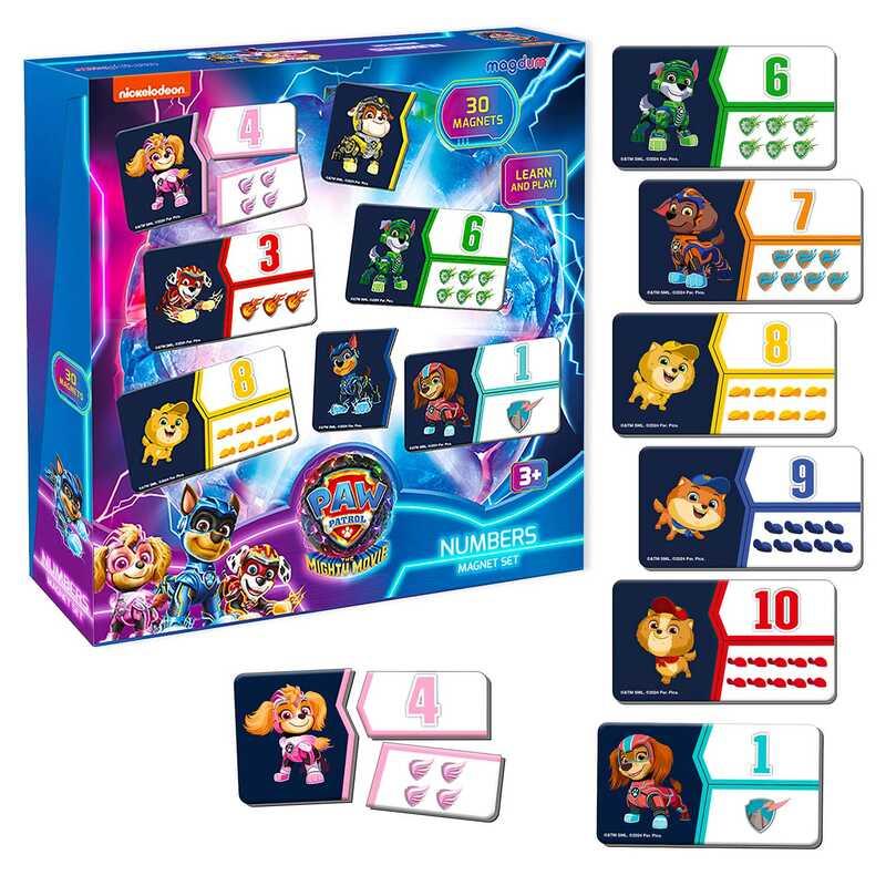 Гр Набор магнитов ML 4034-22 "Щенячий патруль. Цифры" (24) "Magdum" 30 магнитов