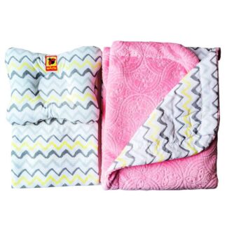 Гр Набор МС 110612-09 "Bed Set Newborn" Божья коровка розовая: подушка, одеяло, простынь (2) "Масик"