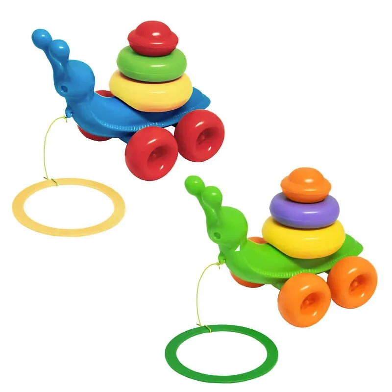 Гр Каталка з пірамідкою "Равлик" 39770 2 кольори, "Tigres", 8 елементів