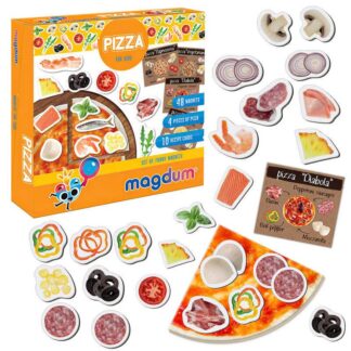 Гр Магнітна гра "Pizza" ML4031-27 EN (24) "Magdum", 48 магнітів, картки, англ. мова, в коробці
