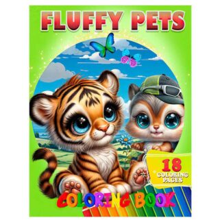 Гр Раскраска 18 цветных рисунков "Fluffy Pets" 9789655322927 (50) "Jumbi"