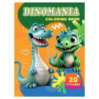 Гр Розмальовка 20 наліпок А4: Dinomania 9789655323153 (50) "Jumbi"