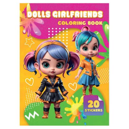 Раскраска 20 наклеек А4: Dolls Girlfrends 9789655323191 (50) "Jumbi"