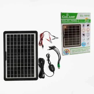 Зарядна станція С 68469 (20) сонячна панель, USB-хаб, потужність 15W, міні-крокодили, у коробці