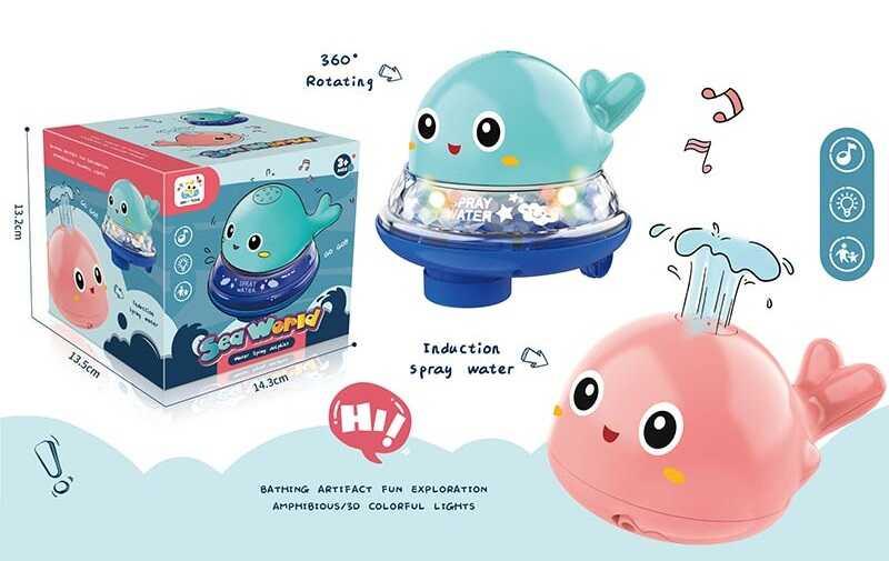 Гра для ванни HN 1667-2 2 режими роботи, пересування, підсвічування, музика, фонтан, в коробці