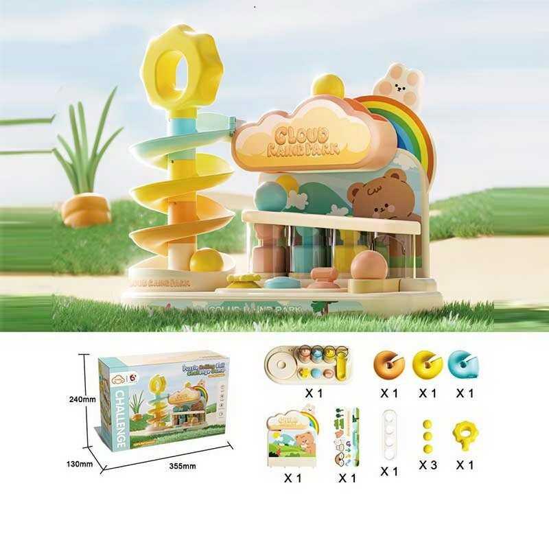 Гра з кулькою T 929 A ігрова платформа зі спіральною гіркою, 3 кульки, мелодія, звукові ефекти, п...