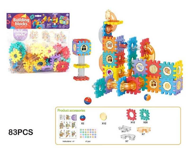 Конструктор HL-22 83 елементи, тунелі, кульки, у пакеті