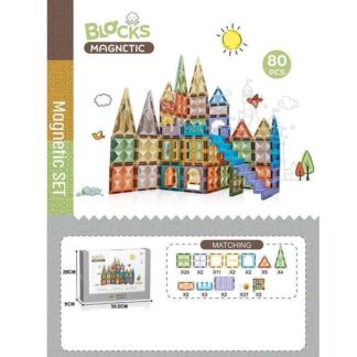 Конструктор магнітний CH 1204 (12) “Замок”, 80 деталей,