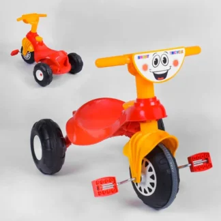 Дитячий велосипед Pilsan My Pet 07-132 (1) КРАСНО-ЖОЛТИЙ, з клаксоном, у коробці