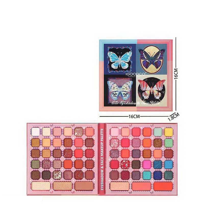 Косметика IG 3097 60 кольорів тіней, рум’яна, контуринг, дзеркальце, в коробці