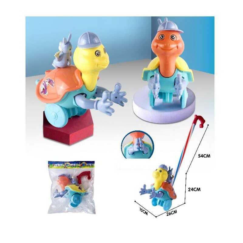 Каталка 388 "Черепашка", 2 види, на паличці, з дзвіночком, у пакеті