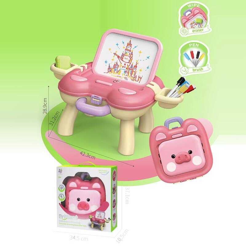 Дошка для малювання 899-90 Y розкладна конструкція, мініальбом, 4 маркери “пиши-витирай”, в коробці