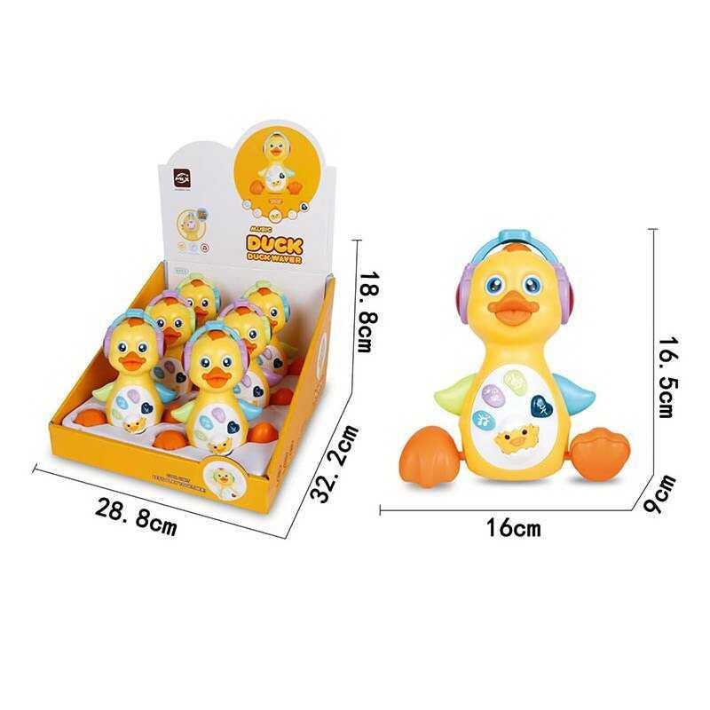 Каченя музичне 8863 A підсвічування, мелодії, звуки, музика, рухається, ЦІНА ЗА 6 ШТУК В БЛОЦІ