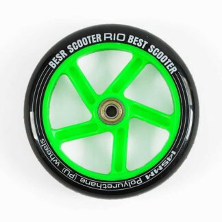 Колесо для самоката WH-8215/145 (35) ЦЕНА ЗА 2 ШТУКИ В УПАКОВЦЕ, материал PU, диаметр 145мм, цвет ЗЕЛЕНЫЙ, с подшипниками