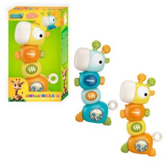 Гра "Жираф веселун" 21622 (72/2) "WToys", 2 кольори, ОЗВУЧУВАННЯ УКРАЇНСЬКОЮ МОВОЮ, 6 пісень, 6 мелодій, тріскачки, брязкальце, п