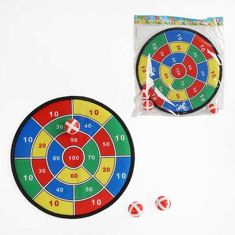 Дартс 66328-7 на липучках, 3 м’ячики, діаметр мішені 28 см, у пакеті