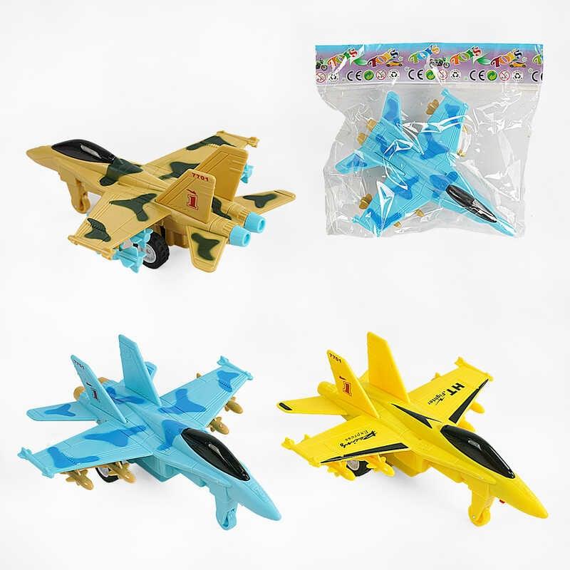 Літак 7701 3 кольори, інерція, звук, підсвічування, у пакеті, ВИДАЄТЬСЯ ТІЛЬКИ МІКС ВИДІВ