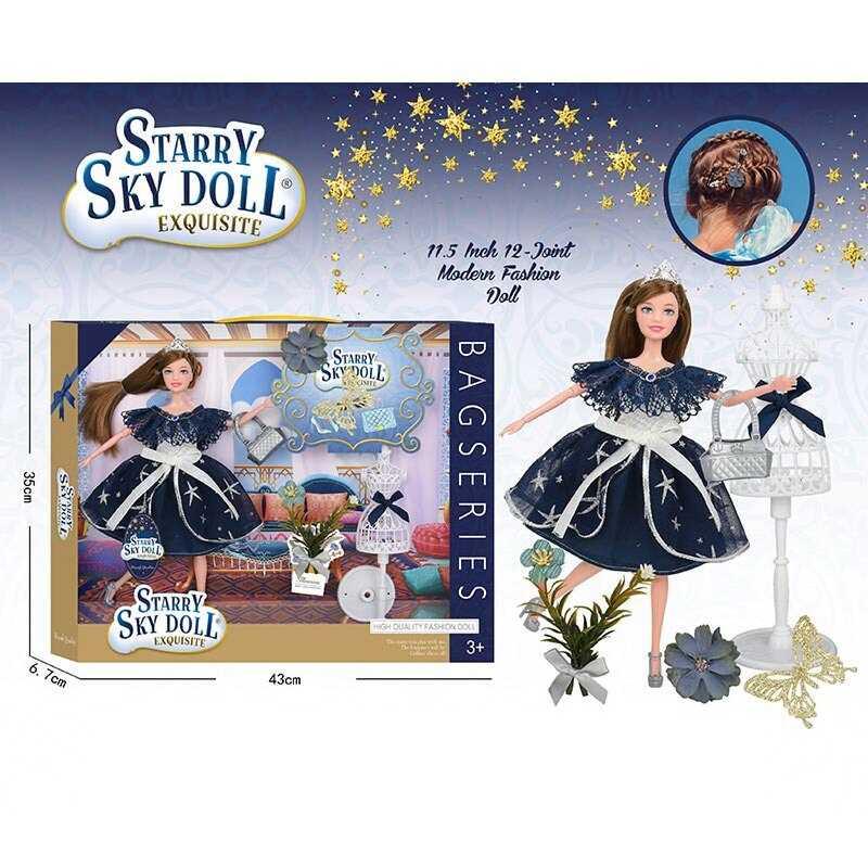 Лялька SK 032 C висота 30 см, шарнірні суглоби, аксесуари, знімне взуття, манекен, штучні квіти,...