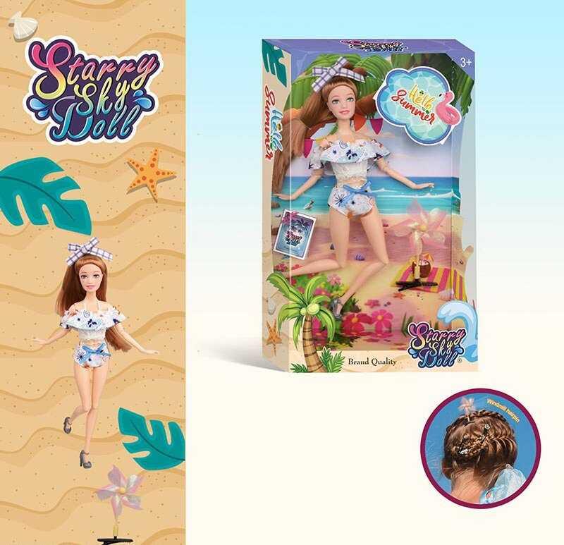 Лялька SK 052 B 30 см, шарнірні суглоби, аксесуари, знімне взуття, в коробці